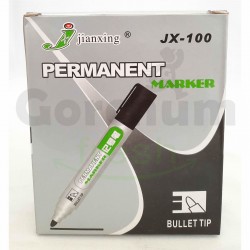 Jianxing Black Permanent Marker Bullet Tip 12 Pcs 12x1