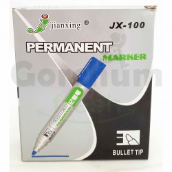 Jianxing Blue Permanent Marker Bullet Tip 12 Pcs 12x1