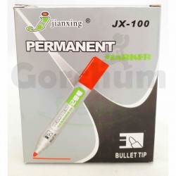 Jianxing Red Permanent Marker Bullet Tip 12 Pcs 12x1