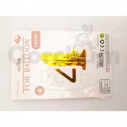 Gold Number 4 Foil Balloon 32 inch