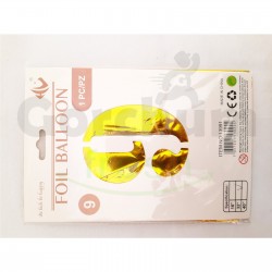 Gold Number 9 Foil Balloon 32 inch