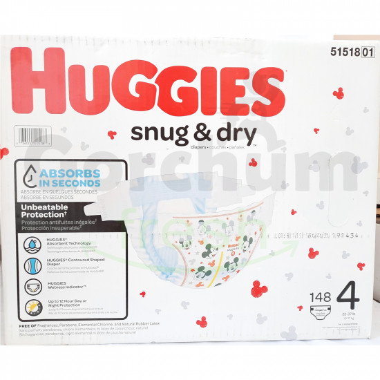 Huggies Snug & Dry Diapers Mickey Mouse Stage 4 148 Diapers