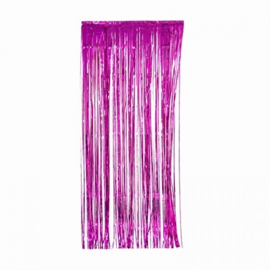 Tinsel Curtain Chrome Pink Colour