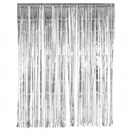 Tinsel Curtain Chrome Silver Colour