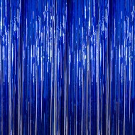 Tinsel Curtain Chrome Blue Colour