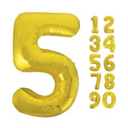 Gold Number 5 Foil Balloon 32 inch