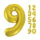 Gold Number 9 Foil Balloon 32 inch