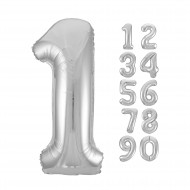 Silver Number 1 Foil Balloon 32 inch