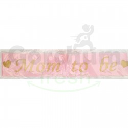 Mom To Be Pink And Gold Sash