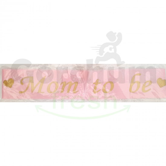 Mom To Be Pink And Gold Sash