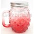 Red Textured Mason Jar