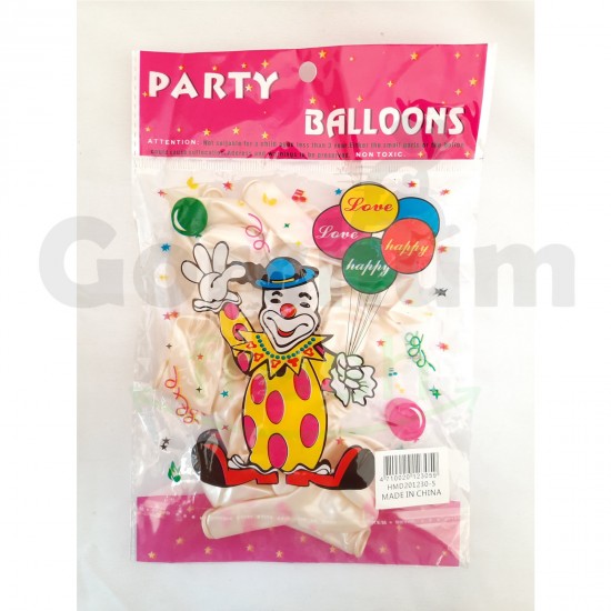 Off White 20 Pcs Party Ballons 
