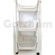 White Plastic Storage Rack 40x25x78cm