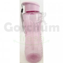 Purple Plastic Water Bottle with Screw Cork