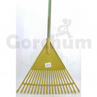 Green Plastic Rake with Handle