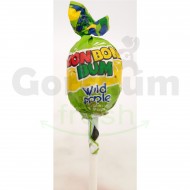 Bon Bon Bum Bubble Gum Lollipops Wild Apple Flavored 