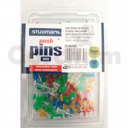 Studmark Push Pins Transparent Color 9mm 