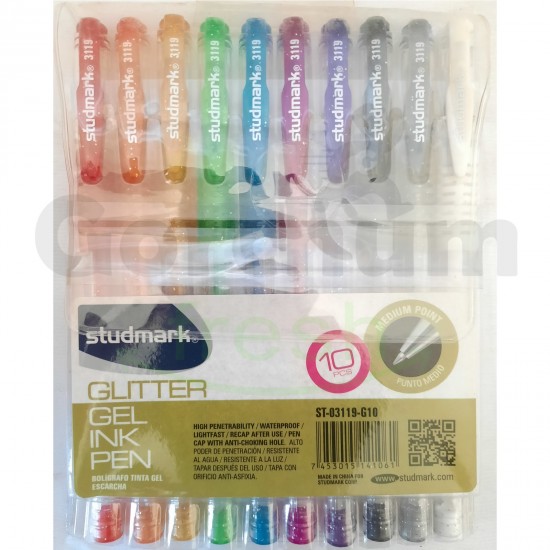 Studmark Glitter Gel Ink Pen 10 Pcs