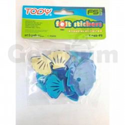 Tody Fish Felt Stickers 11 pcs