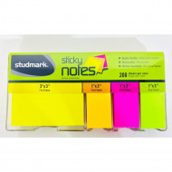 Studmark Neon Sticky Notes with Acrylic Holder