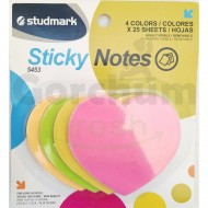 Studmark Heart Sticky Notes 4 Pcs