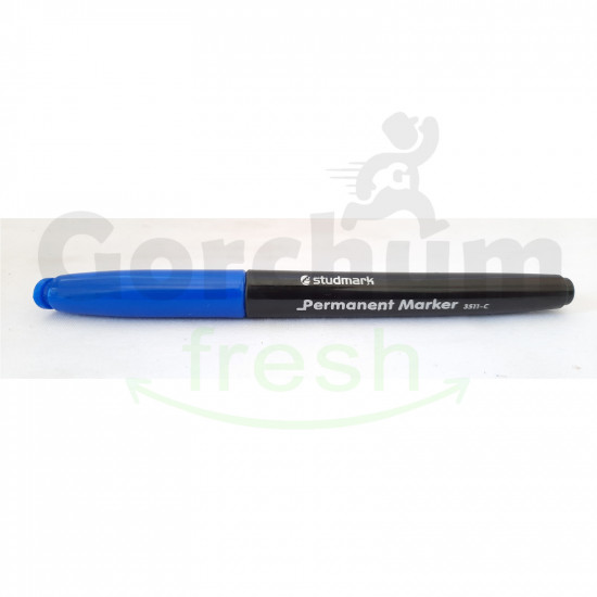 Studmark Blue Permanent Marker Fine Bullet Tip 3.8mm