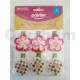 Pointer Flower Check Patter Decorative Clip 6 Pieces 