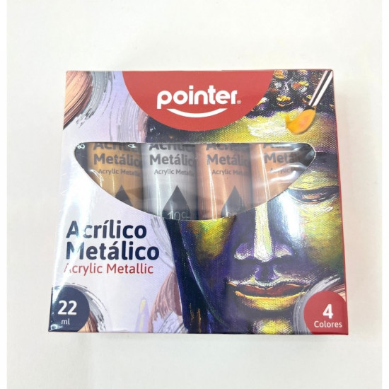 Pointer Acrylic Metallic Paint 4 Pack