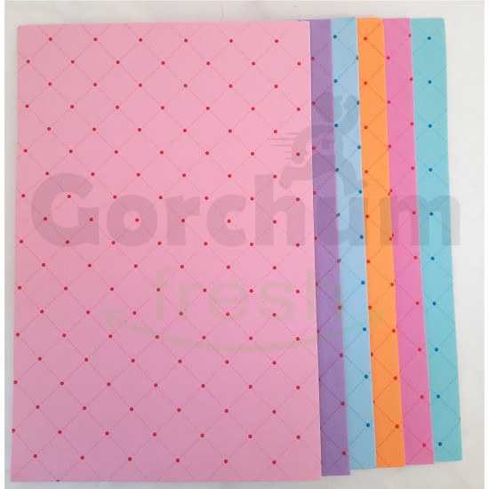 Pointer Multi-Colour Dotted Diamond Design Foam Sheets 19.5x29.5 cm 10 Sheets