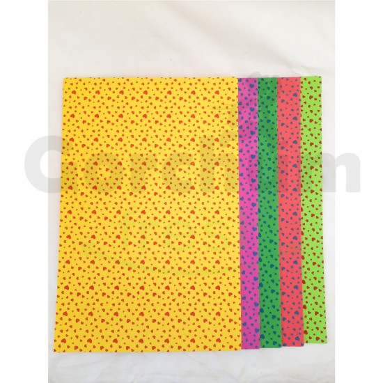 Pointer Multi-Colour Heart Design Foam Sheets 19.5x29.5 cm 10 Sheets