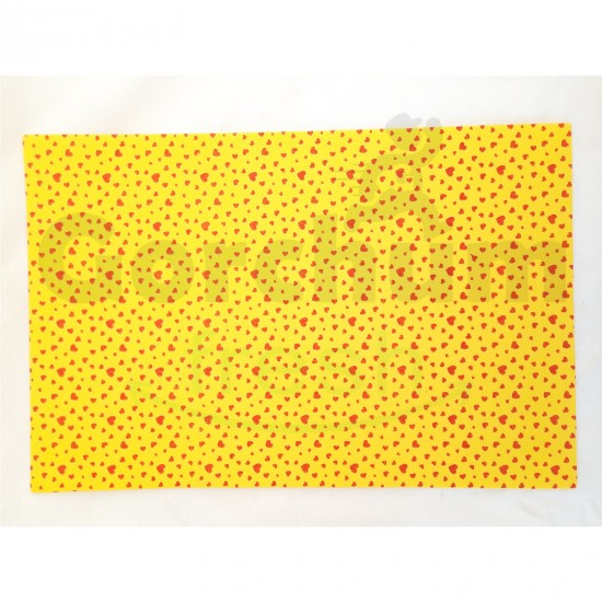 Pointer Yellow Heart Design Foam Sheet 19.5x29.5 cm