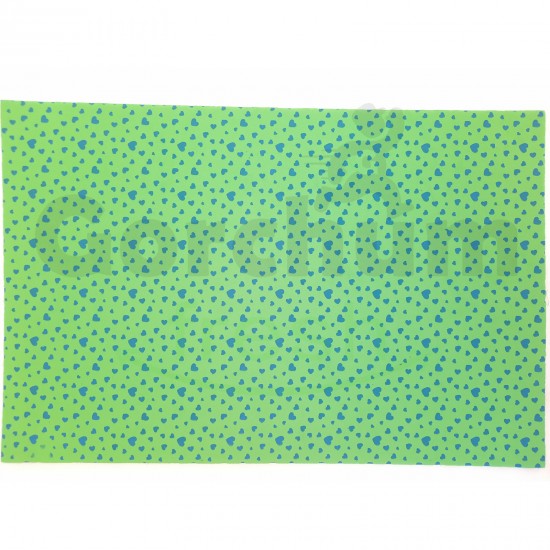 Pointer Dark Green Heart Design Foam Sheet 19.5x29.5 cm