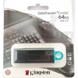 Kingston DataTraveler Flash Drive 64GB USB 3.2