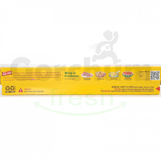 Glad Cling Wrap Clear Food Wrap 200 Sq Ft