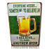 Metal Sign Beer 12 inch x 8 Inch