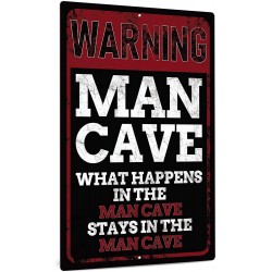 Metal Sign Man Cave 12 inch x 8 inch. Metal sign.