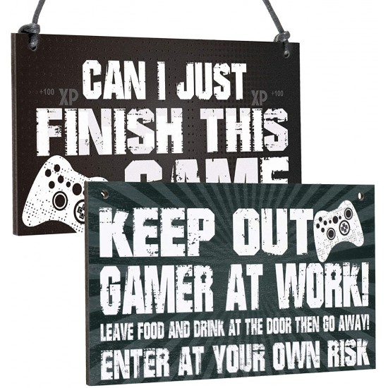 Keep Out Sign Gamer 7.9 inch x 3.9 inch