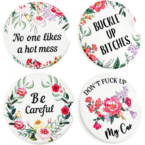 Car Coasters Set of 4 Pink