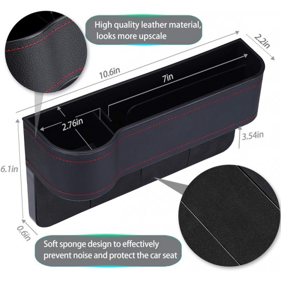 Car Seat Gap Filler with Hooks