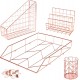 Rose Gold Desk Organizer Set