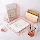 Rose Gold Desk Organizer Set