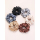 Brown Plain Scrunchie Set 12pcs