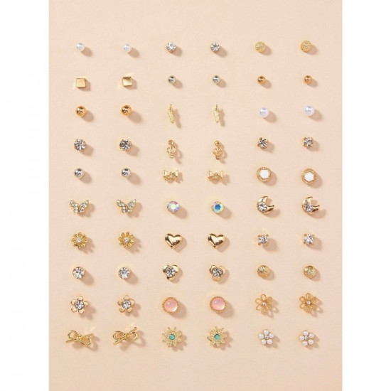 Stud Earrings Set 30 Pairs