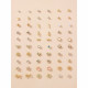 Stud Earrings Set 30 Pairs