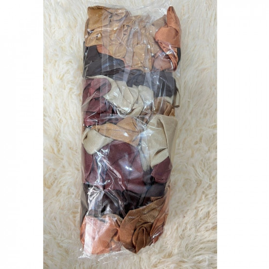 Brown Scrunchies Set of 12