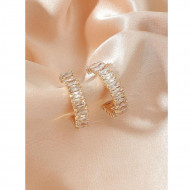 Zircon Cuff Hoop Earrings