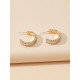 Zircon Cuff Hoop Earrings