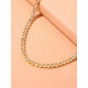 Yellow Gold Rhinestone Choker Necklace