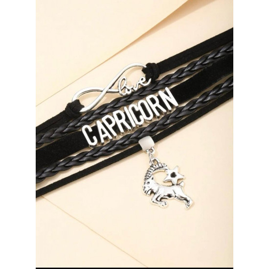 Letter Decor Layered Bracelet - Capricorn