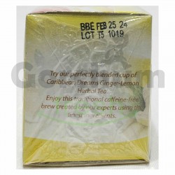 Caribbean Dreams Ginger Lemon Herbal Tea 24 tea bags 38.4G
